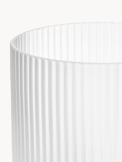 Westwing Vasos De Agua Soplados Con Relieves Ripple 4 Uds