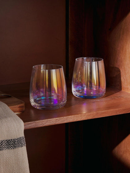 Westwing Vasos De Agua Soplados Iridiscentes Ellery 4 uds