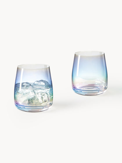 Westwing Vasos De Agua Soplados Iridiscentes Ellery 4 uds