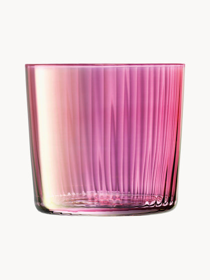 Westwing Vasos De Colores De Vidrio Soplado Con Relieve Gemas 4 uds