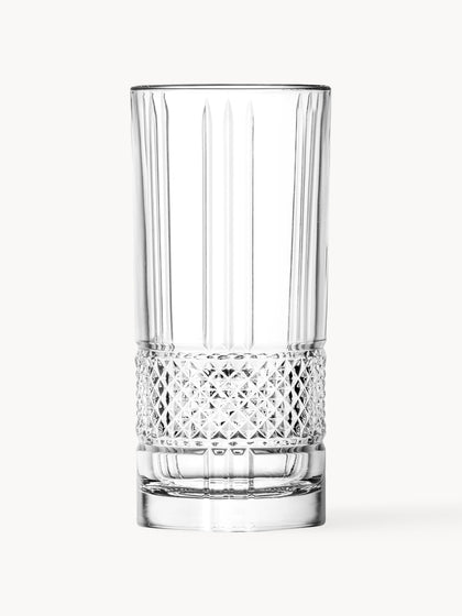 Westwing Vasos de cristal con relieve Brillante 6 uds