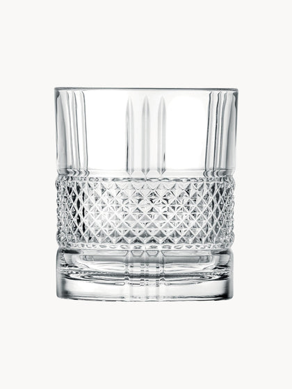 Westwing Vasos de cristal con relieve Brillante 6 uds