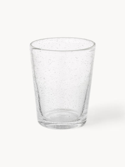 Westwing Vasos de vidrio soplado artesanalmente con burbujas Bubble 4 uds