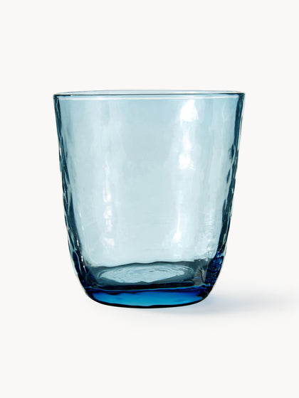 Westwing Vasos de vidrio soplado artesanalmente Hammered 4 uds
