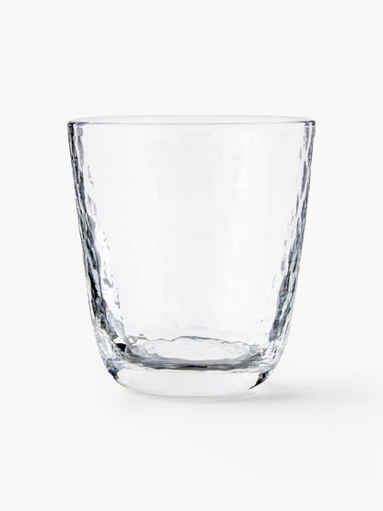 Westwing Vasos de vidrio soplado artesanalmente Hammered 4 uds