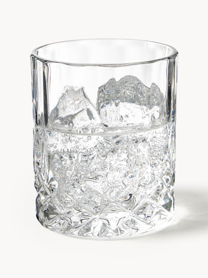 Westwing Vasos Old Fashioned Con Relieve De Cristal George 4 Uds