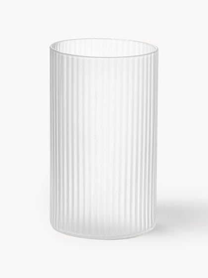 Westwing Vasos pequeños soplados con relieves Ripple 4 uds