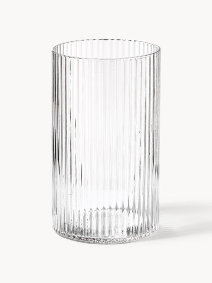 Westwing Vasos pequeños soplados con relieves Ripple 4 uds