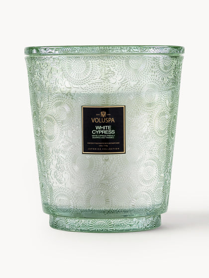 Westwing Vela perfumada artesanal de cinco mechas Japonica Collection (ciprés bayas de enebro hojas de menta y madera)