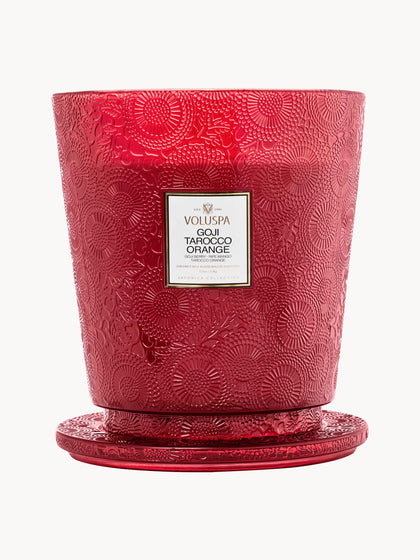 Westwing Vela Perfumada Artesanal De Cinco Mechas Japonica Collection (bayas De Goji Mango Y Naranja Tarocco)