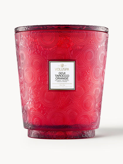 Westwing Vela perfumada artesanal de cinco mechas Japonica Collection (bayas de goji mango y naranja tarocco)