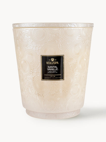 Westwing Vela perfumada artesanal de cinco mechas Japonica Collection (santal vainilla Bourbon francesa y oud)
