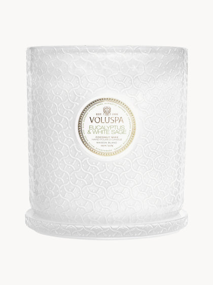 Westwing Vela Perfumada Artesanal De Cinco Mechas Maison Blanc (eucalipto Cardamomo Salvia Y Corteza De Hinoki)