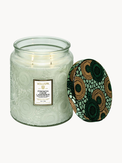 Westwing Vela Perfumada Artesanal De Dos Mechas Japonica Collection (madera De Cacao Verbena Y Lavanda)