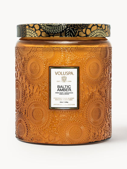 Westwing Vela perfumada artesanal de dos mechas Japonica Collection (resina de ámbar sándalo cedro y orquídea de vainilla)