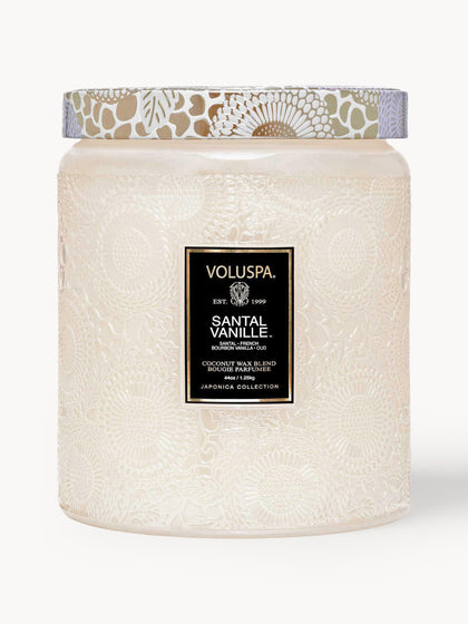 Westwing Vela perfumada artesanal de dos mechas Japonica Collection (Santal vainilla Bourbon francesa y oud)