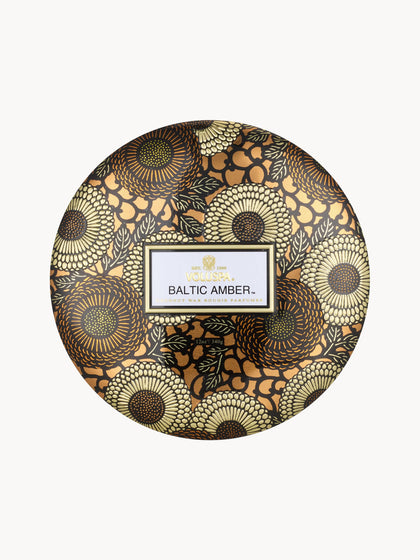 Westwing Vela Perfumada Artesanal De Tres Mechas Japonica Collection (resina De ámbar Sándalo Cedro Y Orquídea De Vainilla)