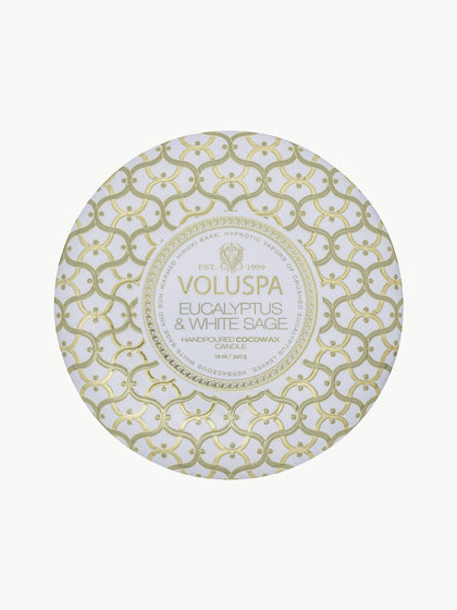 Westwing Vela Perfumada Artesanal De Tres Mechas Maison Blanc (eucalipto Cardamomo Salvia Y Corteza De Hinoki)