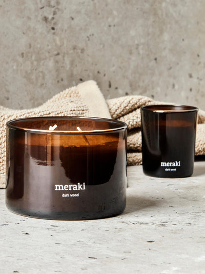 Westwing Vela Perfumada De Tres Mechas Dark Wood (nuez Moscada Clavo Y ámbar)