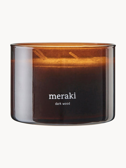 Westwing Vela perfumada de tres mechas Dark Wood (nuez moscada clavo y ámbar)