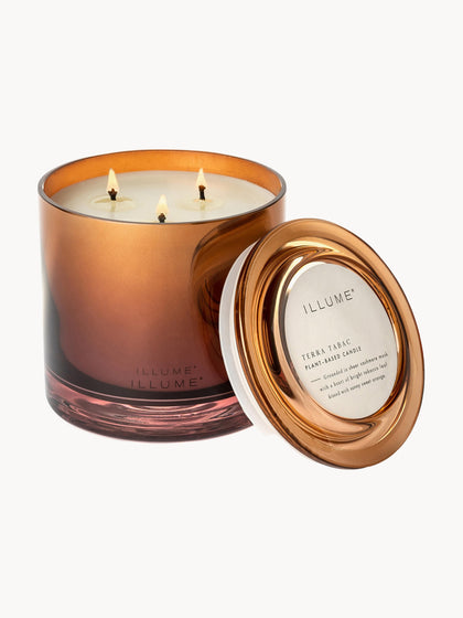 Westwing Vela Perfumada De Tres Mechas Statement (almizcle De Cachemira Hoja De Tabaco Y Naranja)