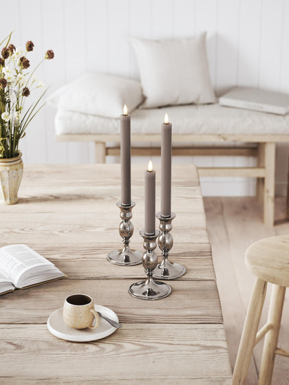 Westwing Velas Cónicas LED Artesanales Real Flame 15 Cm 2 Uds