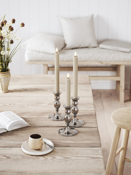 Westwing Velas Cónicas LED Artesanales Real Flame 24 Cm 2 Uds