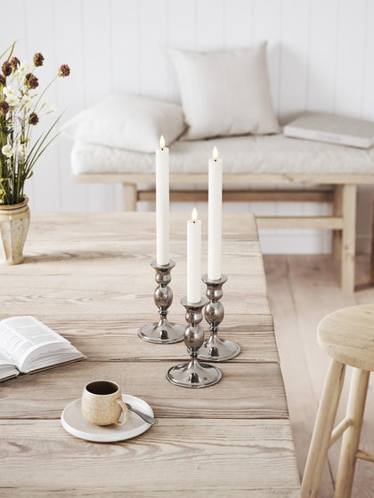 Westwing Velas Cónicas LED Artesanales Real Flame 24 Cm 2 Uds