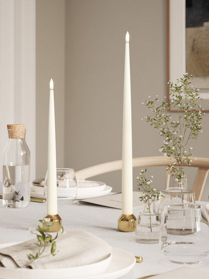 Westwing Velas Cónicas LED Artesanales Real Flame 38 Cm 2 Uds