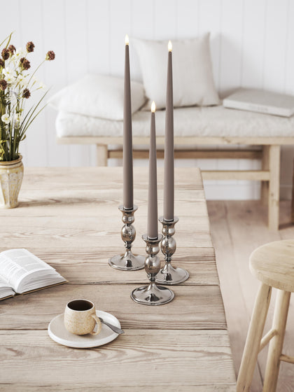 Westwing Velas Cónicas LED Artesanales Real Flame 38 Cm 2 Uds