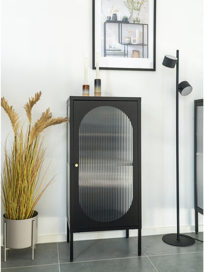 Westwing Vitrina De Madera De Roble Con Relieves Adelaide