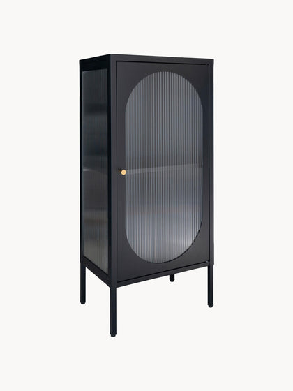 Westwing Vitrina De Madera De Roble Con Relieves Adelaide