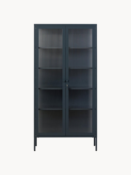 Westwing Vitrina De Metal Con Cristal Acanalado The Collector