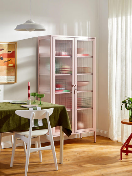 Westwing Vitrina De Metal Con Cristal Acanalado The Collector