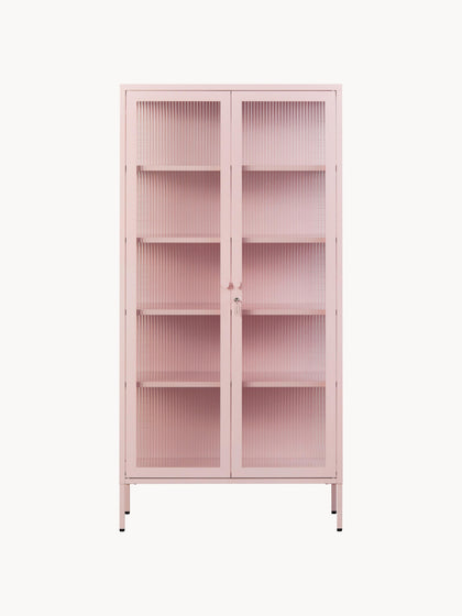 Westwing Vitrina De Metal Con Cristal Acanalado The Collector