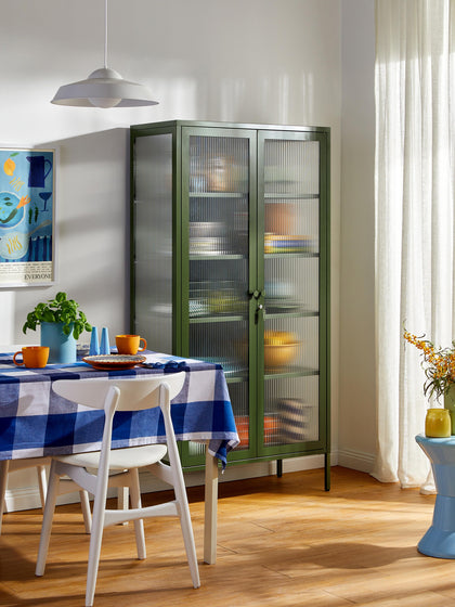 Westwing Vitrina De Metal Con Cristal Acanalado The Collector