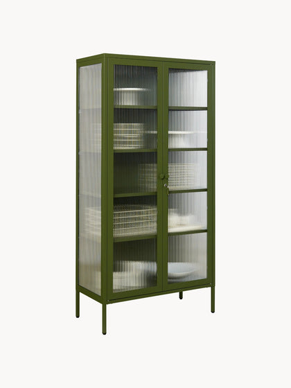 Westwing Vitrina De Metal Con Cristal Acanalado The Collector