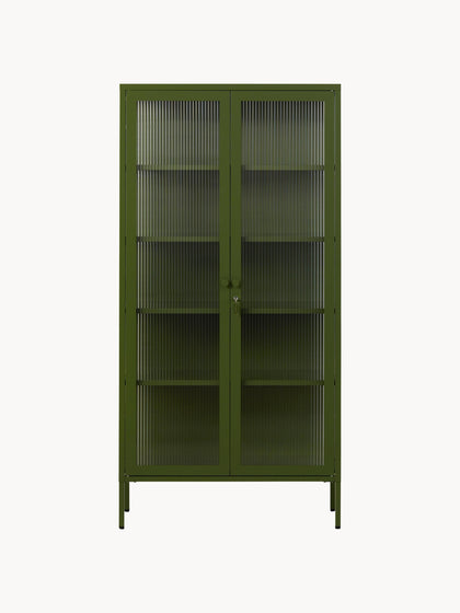 Westwing Vitrina De Metal Con Cristal Acanalado The Collector