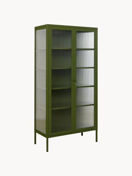 Westwing Vitrina De Metal Con Cristal Acanalado The Collector