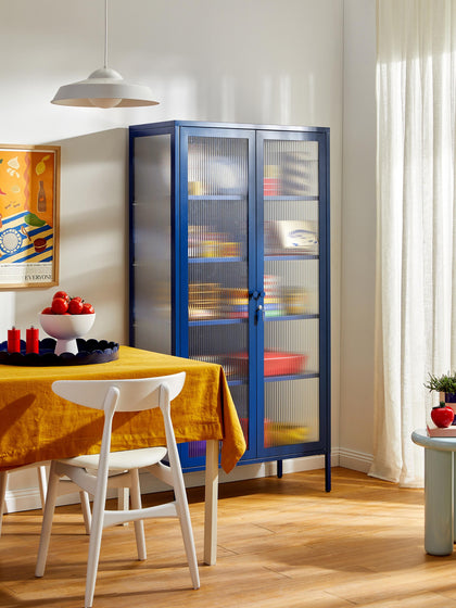 Westwing Vitrina De Metal Con Cristal Acanalado The Collector