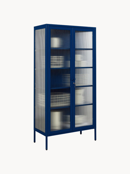 Westwing Vitrina De Metal Con Cristal Acanalado The Collector