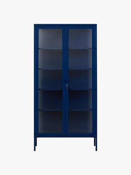 Westwing Vitrina De Metal Con Cristal Acanalado The Collector