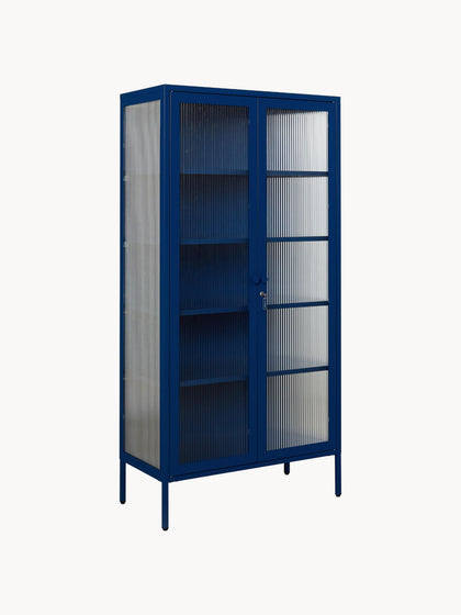 Westwing Vitrina de metal con cristal acanalado The Collector