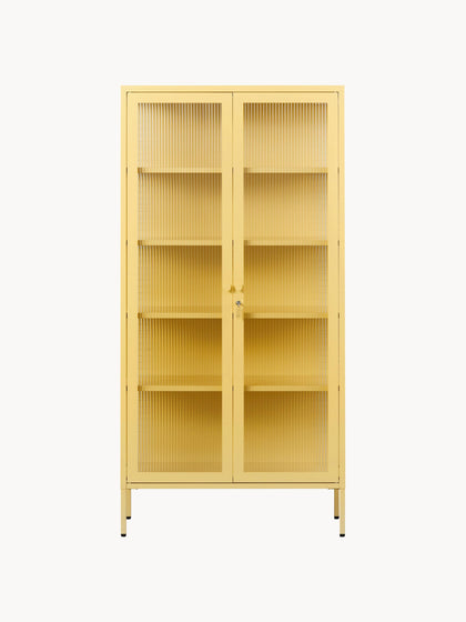 Westwing Vitrina De Metal Con Cristal Acanalado The Collector