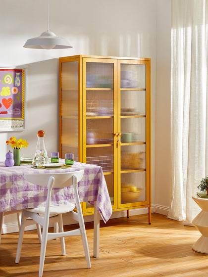 Westwing Vitrina De Metal Con Cristal Acanalado The Collector