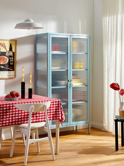 Westwing Vitrina De Metal Con Cristal Acanalado The Collector