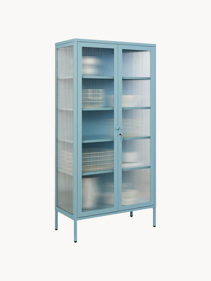 Westwing Vitrina De Metal Con Cristal Acanalado The Collector