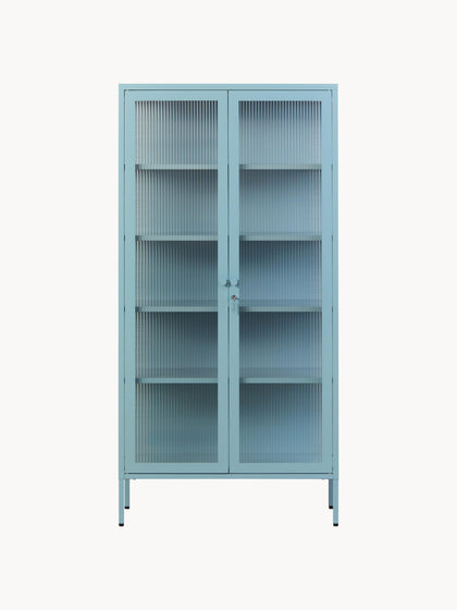 Westwing Vitrina De Metal Con Cristal Acanalado The Collector