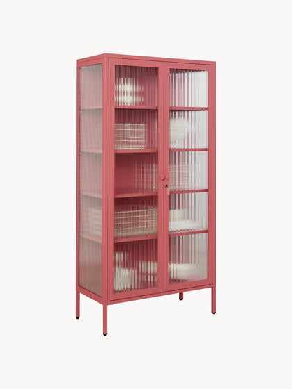 Westwing Vitrina De Metal Con Cristal Acanalado The Collector