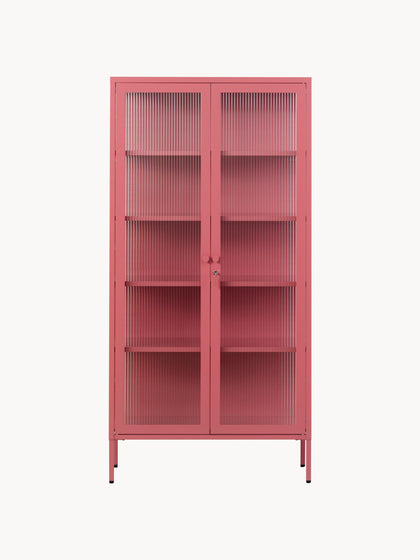 Westwing Vitrina De Metal Con Cristal Acanalado The Collector